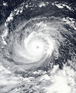 <span class="mw-page-title-main">Typhoon</span> Types of tropical cyclone that develops in the Northern Hemisphere going to the eastern side