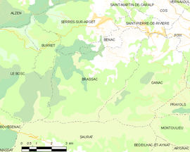 Mapa obce Brassac