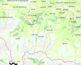 Mapa obce Siguer