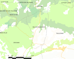 Poziția localității Salles-sous-Bois