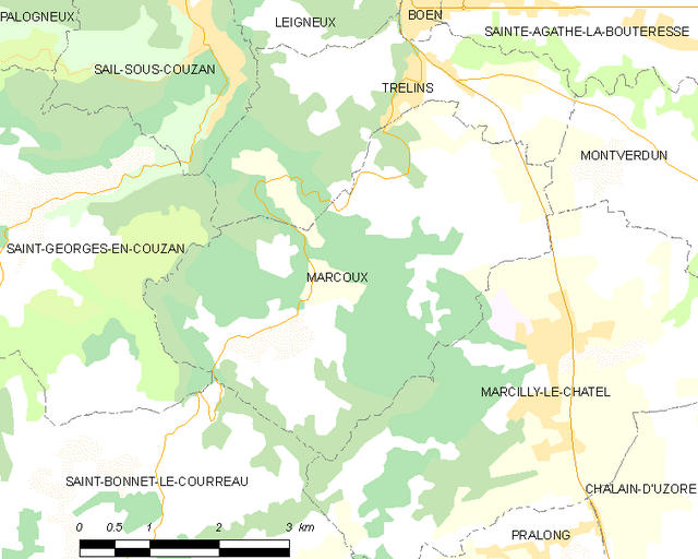 Poziția localității Marcoux