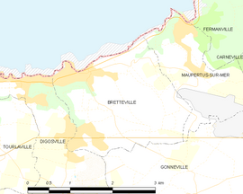 Mapa obce Bretteville