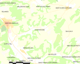 Mapa obce Chanteraine