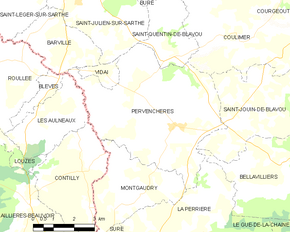 Poziția localității Pervenchères