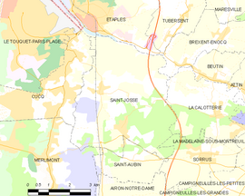 Mapa obce Saint-Josse