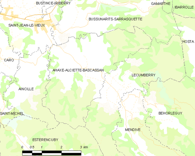 Poziția localității Ahaxe-Alciette-Bascassan