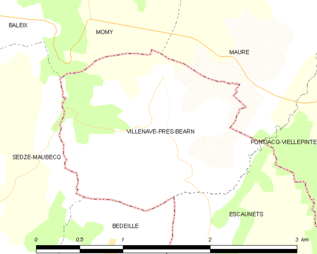 Poziția localității Villenave-près-Béarn