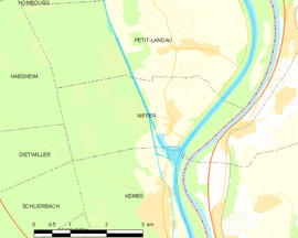 Mapa obce Niffer