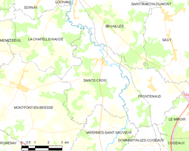 Mapa obce Sainte-Croix