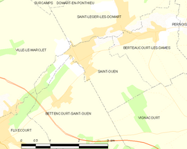 Mapa obce Saint-Ouen