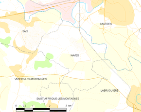 Poziția localității Navès