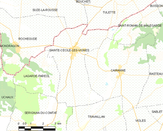 Sainte-Cécile-les-Vignes - Localizazion