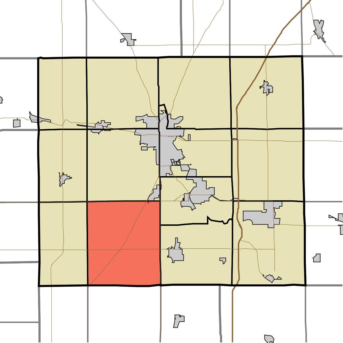 Grant County Indiana Township Map File:map Highlighting Liberty Township, Grant County, Indiana.svg -  Wikipedia