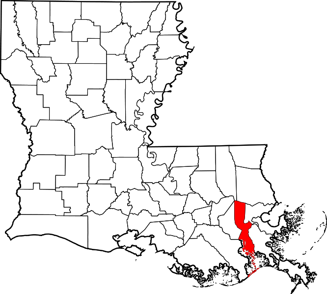 File Map Of Louisiana Highlighting Jefferson Parish Svg