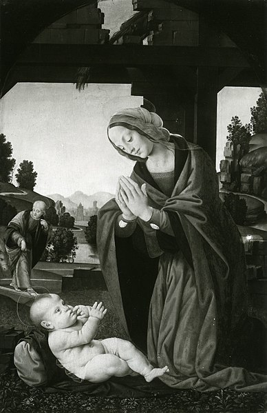 File:María adorando al Niño - Lorenzo di Credi.jpg