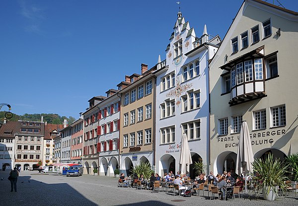 Market place in the city of Feldkirch