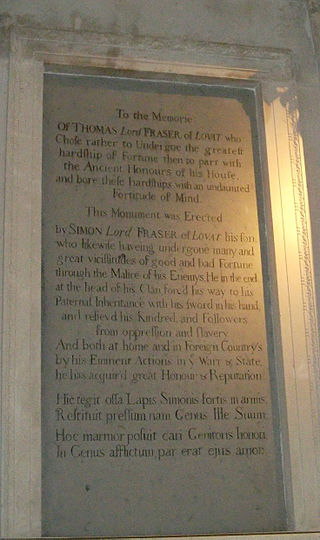 <span class="mw-page-title-main">Thomas Fraser, 10th Lord Lovat</span> Scottish peer