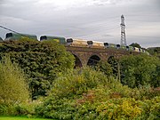 The line crossing the viaduct at Chapel Milton