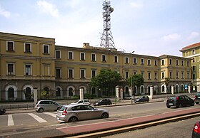 Empfangsgebäude des zweiten Bahnhofs mit dem Namen Porta Nuova in Mailand