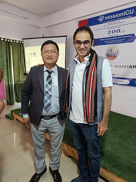 File:Mizoram Vice Chairman - Health Dr Thiamsanga with Dr. Edmond Fernandes.jpg