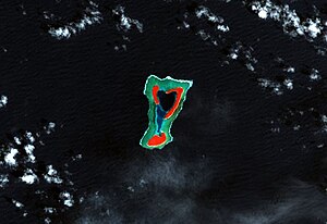 Landsat false color image of Mokil