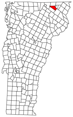 Расположен в округе Орлеан, штат Вермонт.