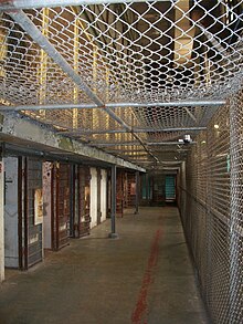 Cells where the prison's worst inmates were kept. Moundsvilleconfine.jpg