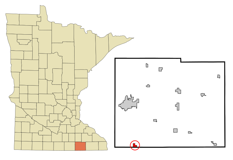 File:Mower County Minnesota Incorporated and Unincorporated areas Lyle Highlighted.svg