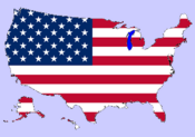 علم - خريطة الولايات المتحدة