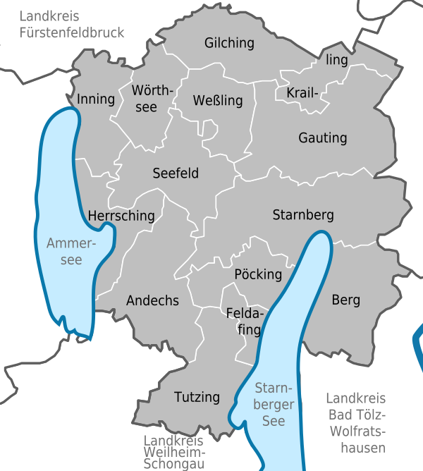 Towns and municipalities in Landkreis Starnberg