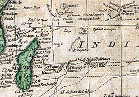 Подводная банка Назарет на британской карте 1794 года