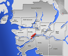 New Westminster, Britanya Kolumbiyası Location.png