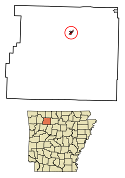 Newton County Arkansas Incorporated and Unincorporated areas Jasper Highlighted 0534900.svg