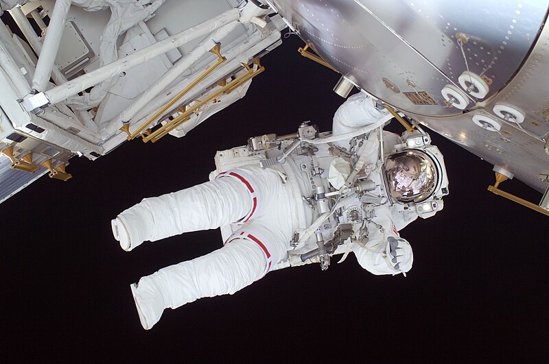 File:Nicole Stott participates in the STS-128 mission's first spacewalk.jpg