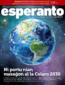 Esperanto, November 2015 issue Esperanto magazine november 2015.jpg