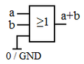 Abb. 3: OR3-Gatter reduziert zu einem OR2-Gatter