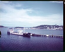 Tanker White Rose at Parry Sound in 1952. Oil tanker in Parry Sound (I0014940).jpg