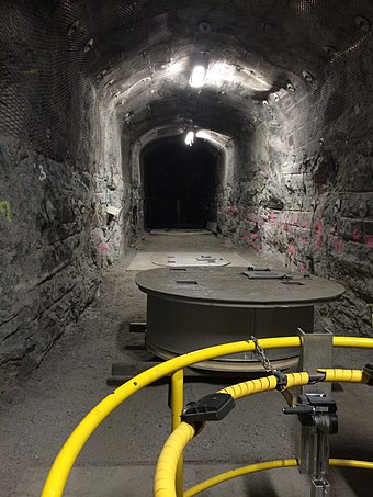 The Onkalo is a planned deep geological repository for the final disposal of spent nuclear fuel[59][60] near the Olkiluoto Nuclear Power Plant in Eurajoki, on the west coast of Finland. Picture of a pilot cave at final depth in Onkalo.