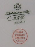 Miniatuur voor Bestand:Osborne Art Studio stamp (Hutschenreuther Selb 6-1-4 plate).jpg