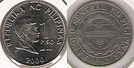 Mince 1 peso s profilem José Rizala