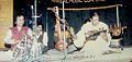 Pandit Buddhadev Dasgupta at a concert accompanied by Pandit Chandra Nath Shastri in Tabla.jpg
