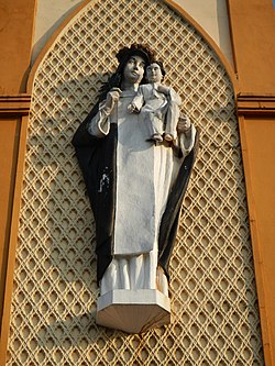 Image of St. Rose of Lima, the first person born in the Americas to be canonized, in the church at Paniqui PaniquiChurchjf5479 07.JPG