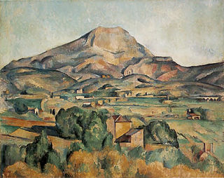 <i>Mont Sainte-Victoire seen from Bellevue</i> Painting by Paul Cézanne