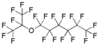 パーフルオロ-1-イソプロポキシヘキサンの構造式