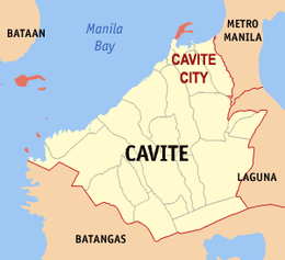 Cavite - Harta