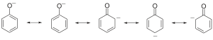 苯酚负离子的共振结构
