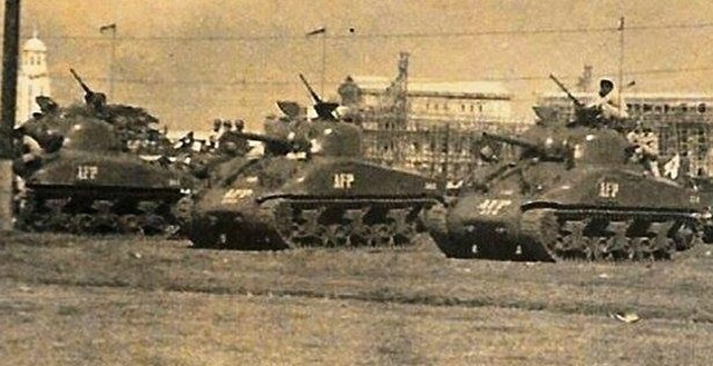 Philippine Army M4 Shermans shortly after the country became independent