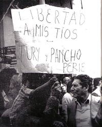 Pichi Esper Perié pidiendo libertad para sus tíos Tury y Pancho.jpg