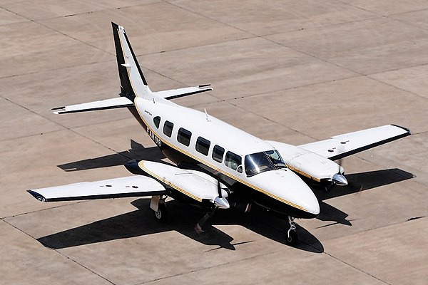 The PA-31-350 Chieftain, stretched by 2 ft (61 cm)