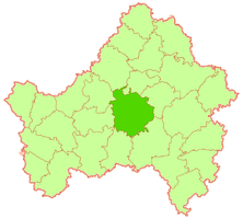 Розташування Почепського району на мапі Брянської області